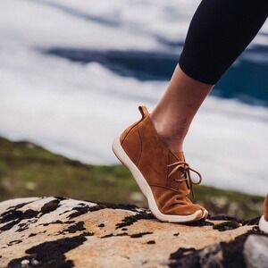 Pelluva NEW Women's Desert Boot Barefoot Shoes Tan Leather Lace Up- Size 9.5